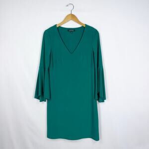 Lauren Ralph Lauren Women's Jersey Knit Flare Sleeve Sheath Dress 4 Green
